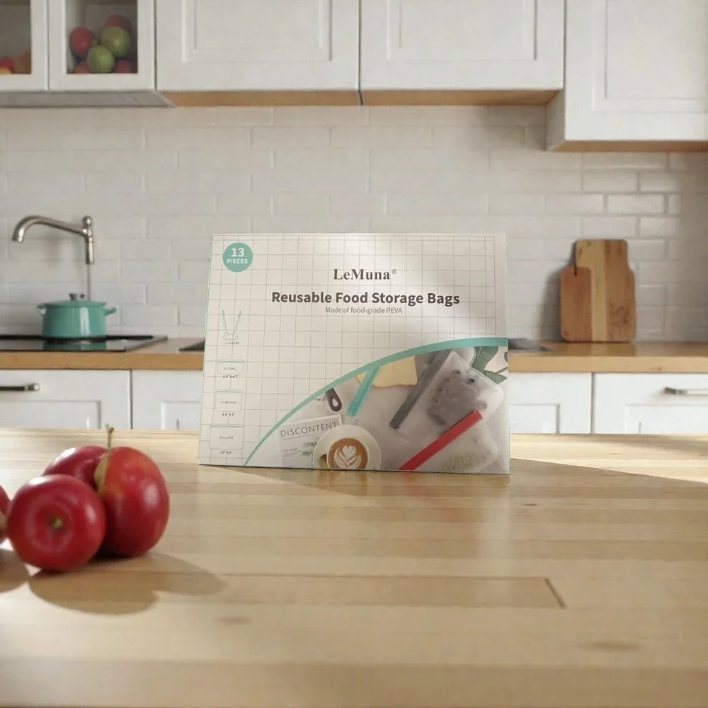NEW IN BOX Reusable Food Storage Bags -
